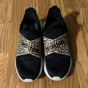 Adidas leopard print slip on shoes